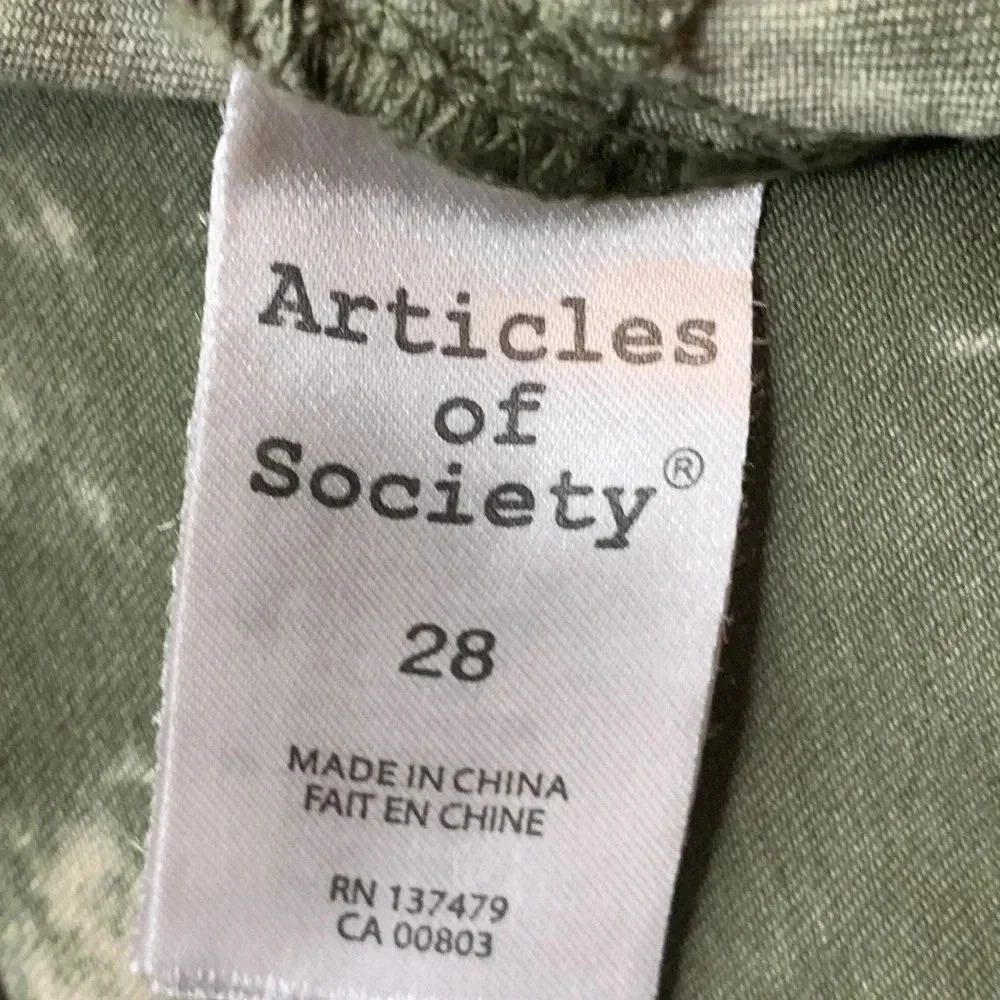 Articles of Society Women’s Sz 28 Camo Olive Green Skinny Jeans NWT - Picture 11 of 13